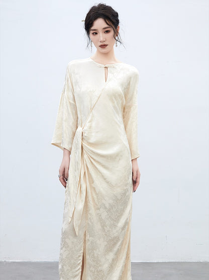 China-Dress Embroidery Drape Long One-Piece