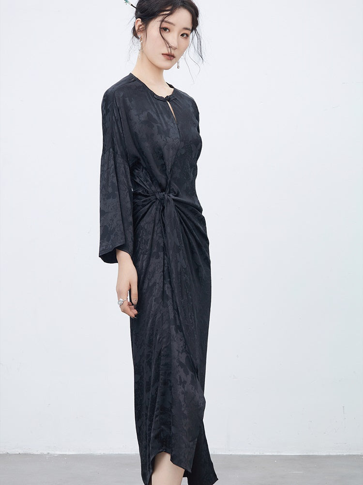 China-Dress Embroidery Drape Long One-Piece