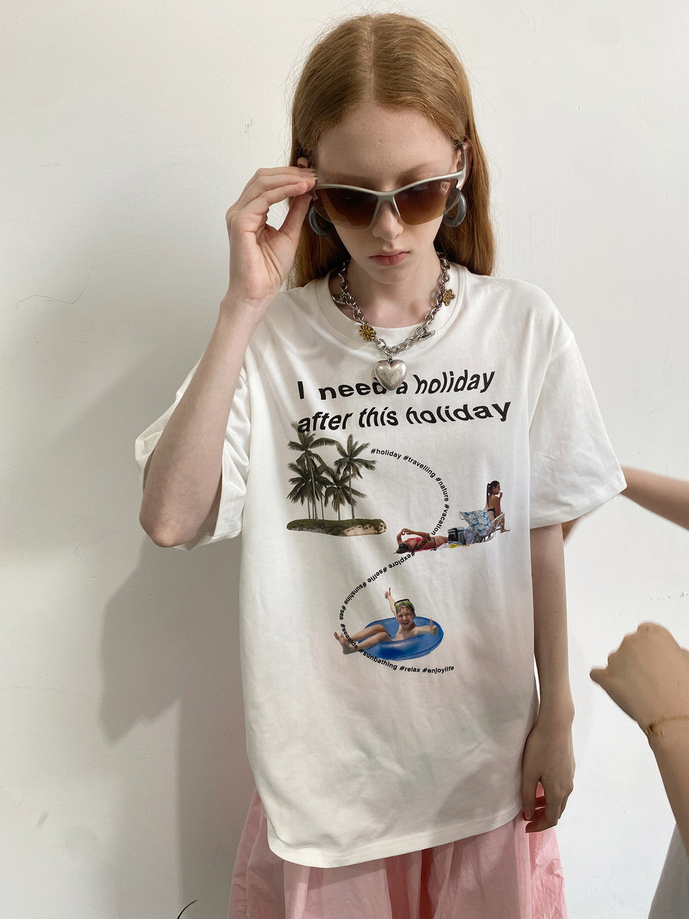 Unisex Oversize Oversize Casual Print -T -Shirt