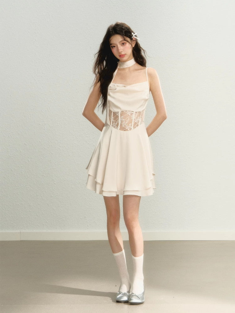 Lace Sexy Camisole Flare Dress