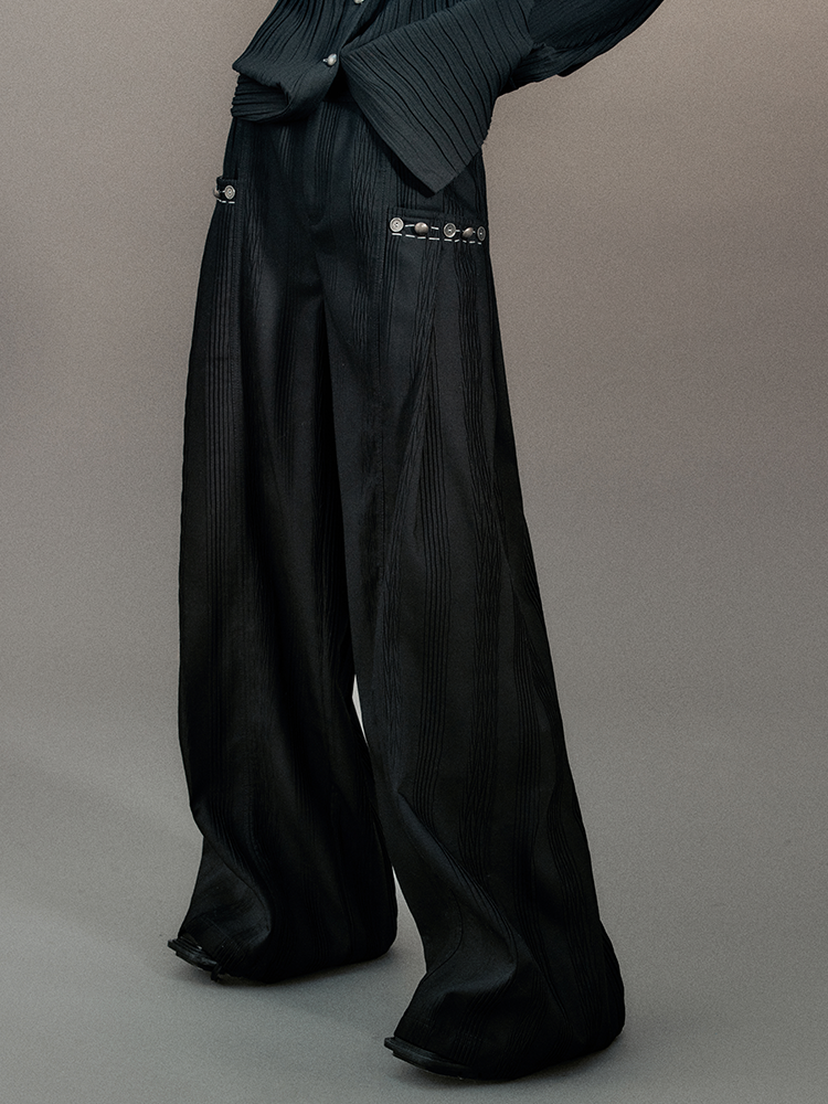 Wide-Leg Casual Loose High-Waist Wide-Pants