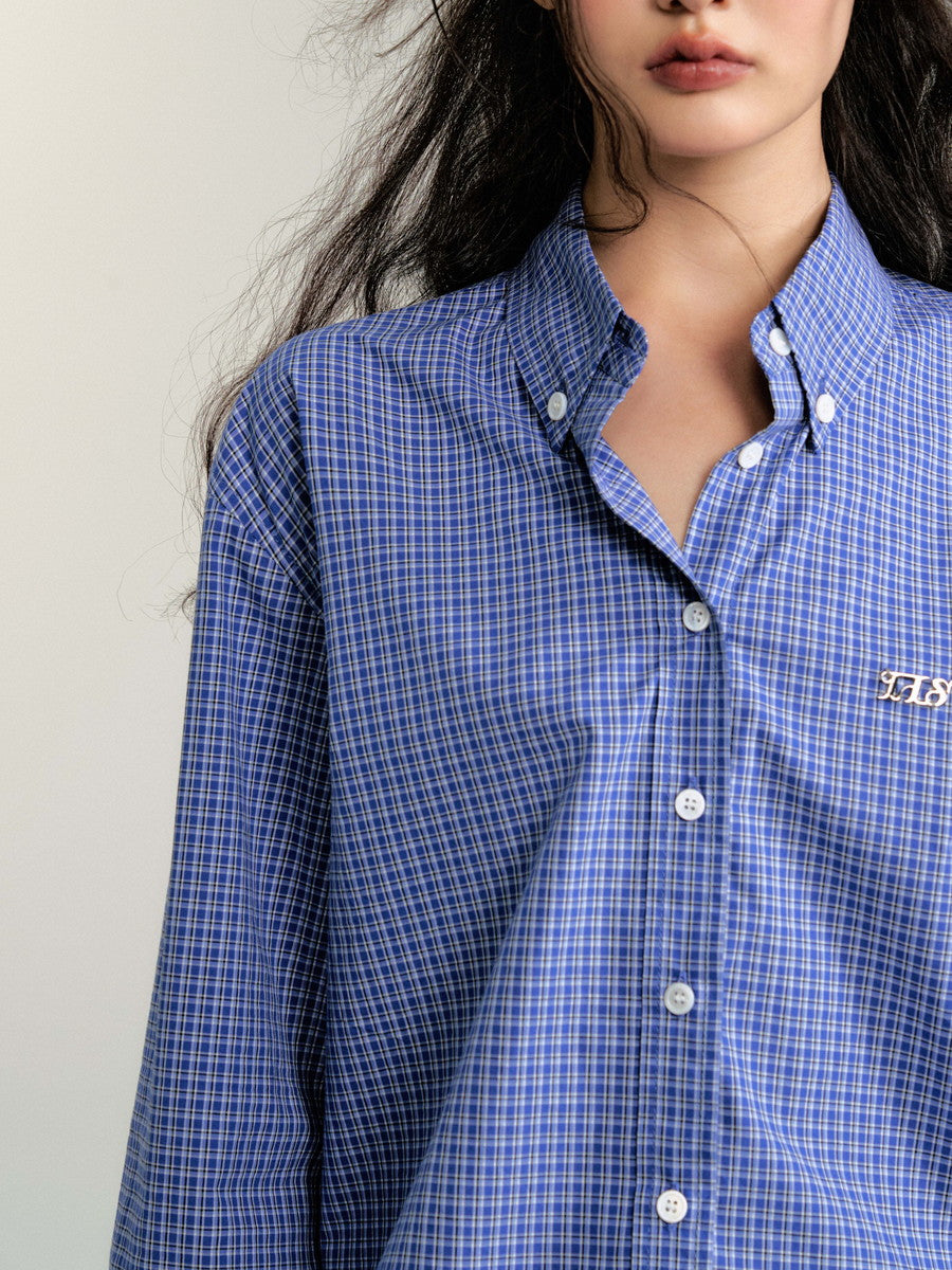 Checked Casual Loose Simple Shirt