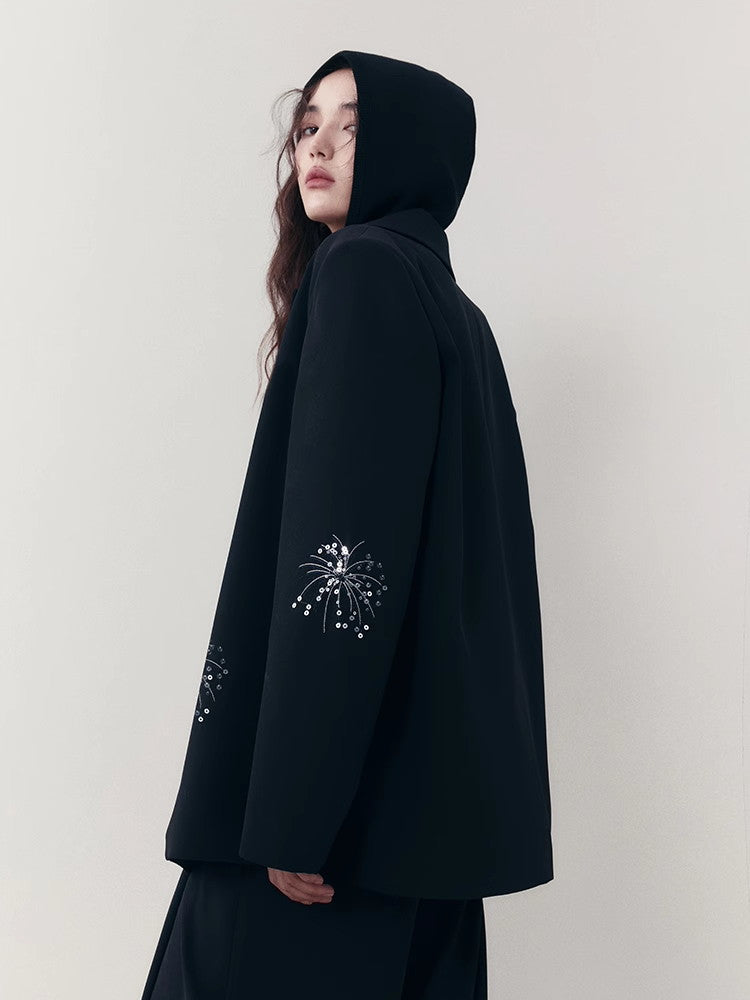 Sut-Up Sequins Nichi Oversize Cool Jacket＆Wide-Pants