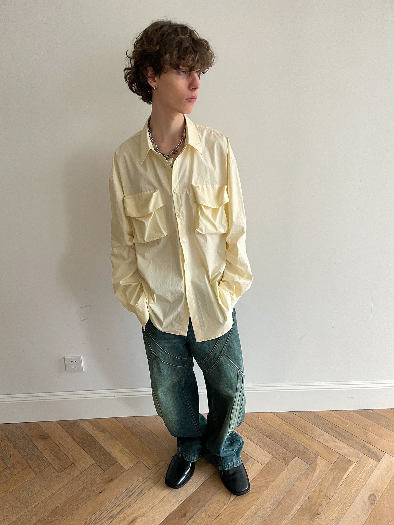 Unisex Big-Pocket Oversize Casual Shirt