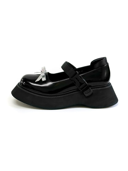 Ribbon Emaille Plattform Loafer