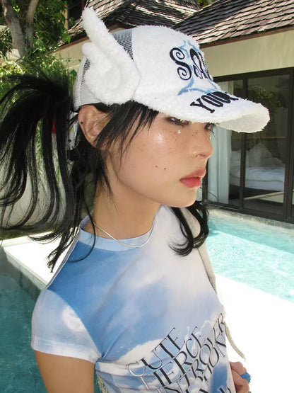 Wing Embroidery Fancy Hat Cap