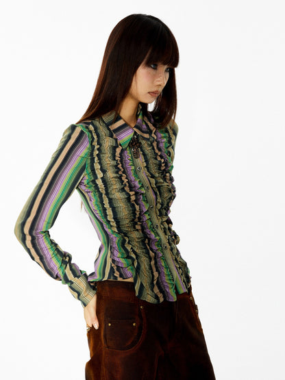 Stripe colofeler voltige nichi Blouse magnifique