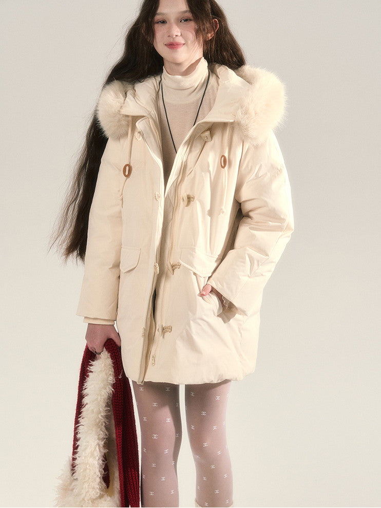 Fur Hoodie Long-Coat Warm Quilting Down-Coat – ARCANA ARCHIVE