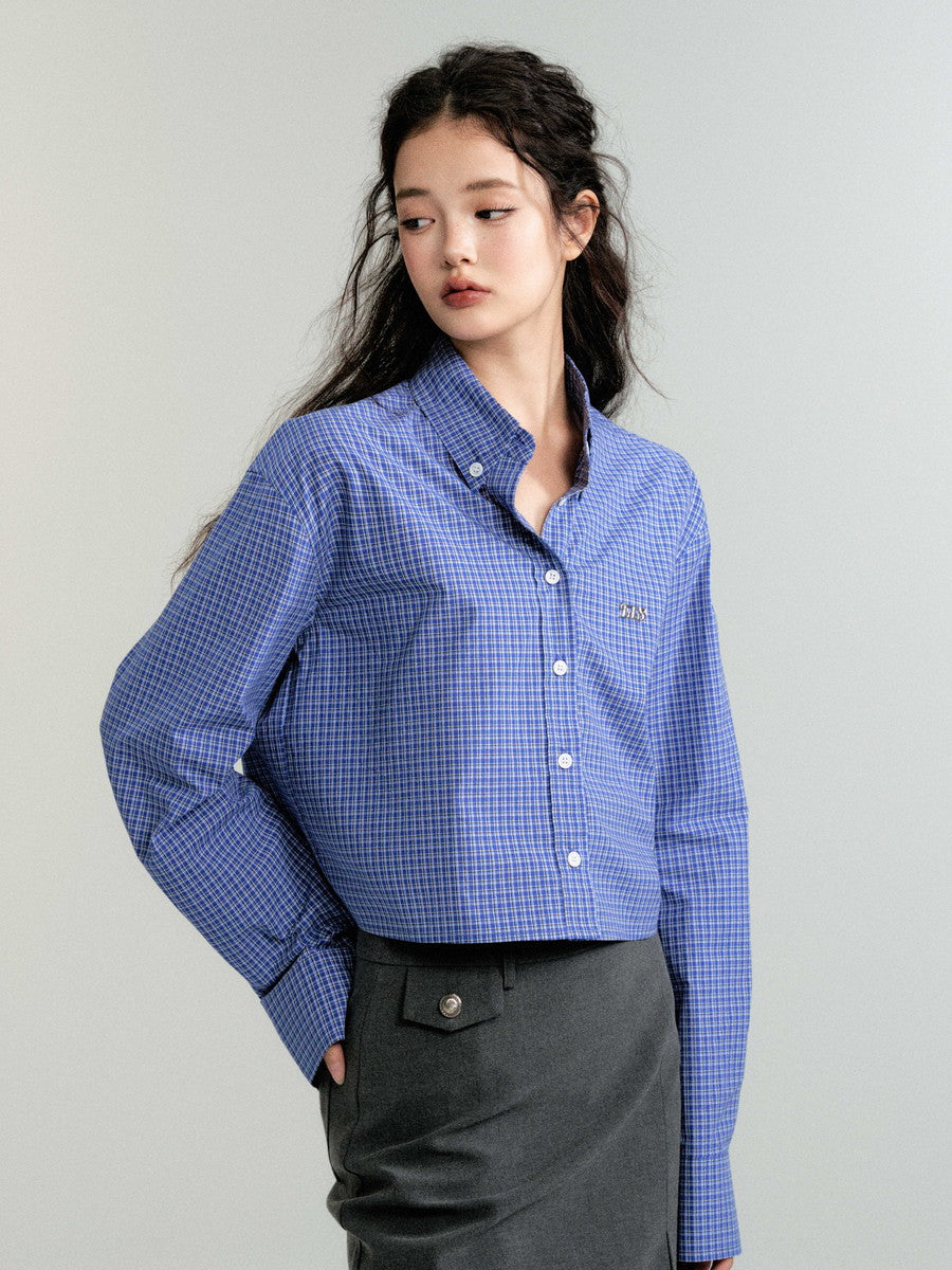 Checked Casual Loose Simple Shirt