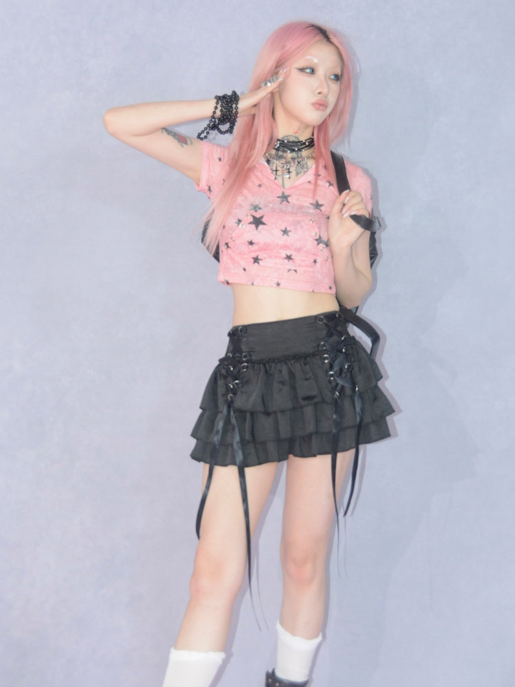 Cropped Star Casual Pop Cutsew