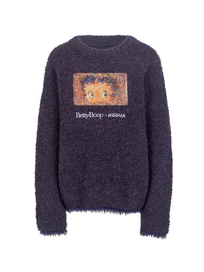 Betty Fluffily Oversize Casual Mohair-Knit