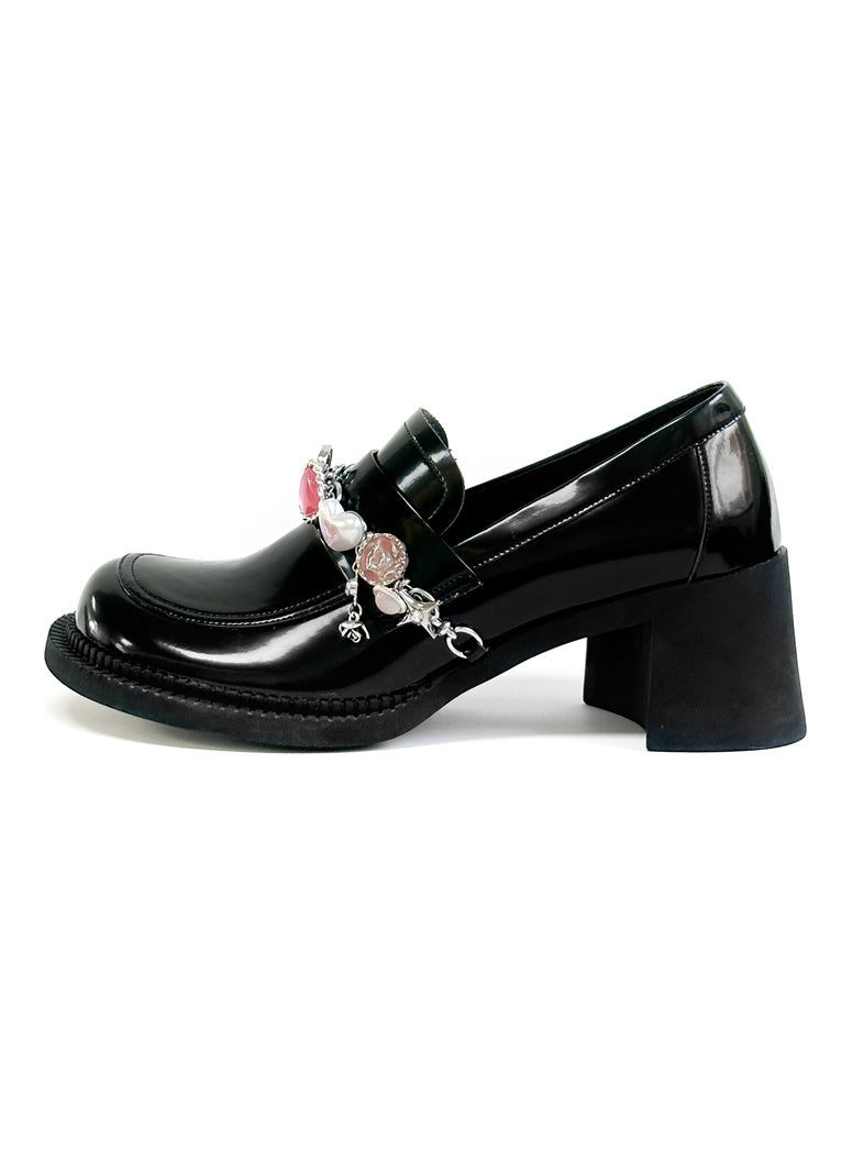 Bijou Charm Unique Enamel High-heel Loafer