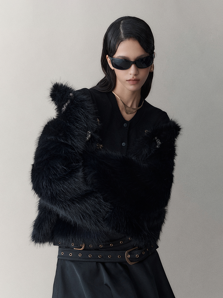 Ruxury Fluffily High-End Warm Elegant Fur-Jacket