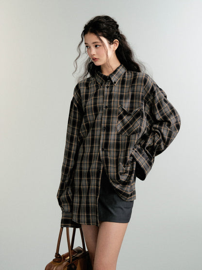 Checked Ovresize Casual Flannel-Shirt