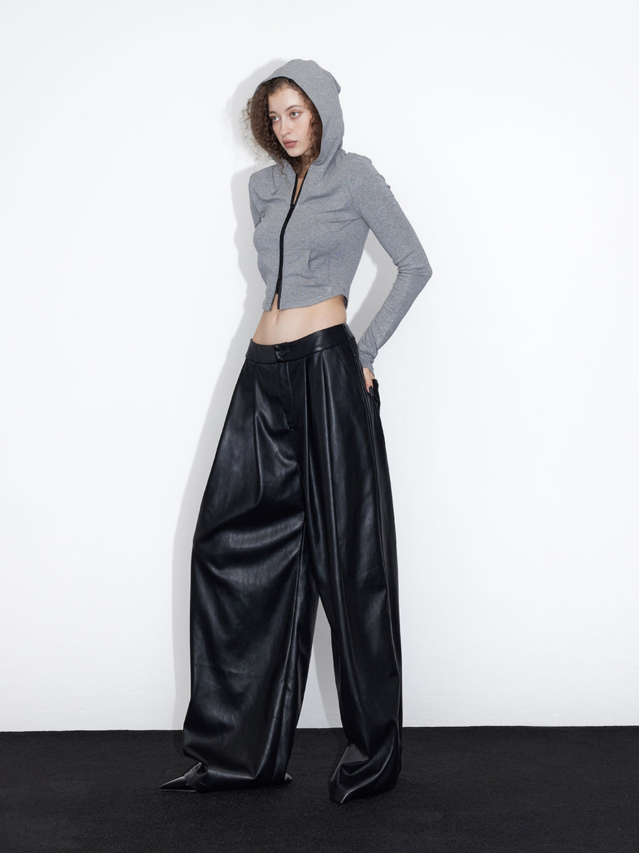 Leather Straight Smooth Cool Pants