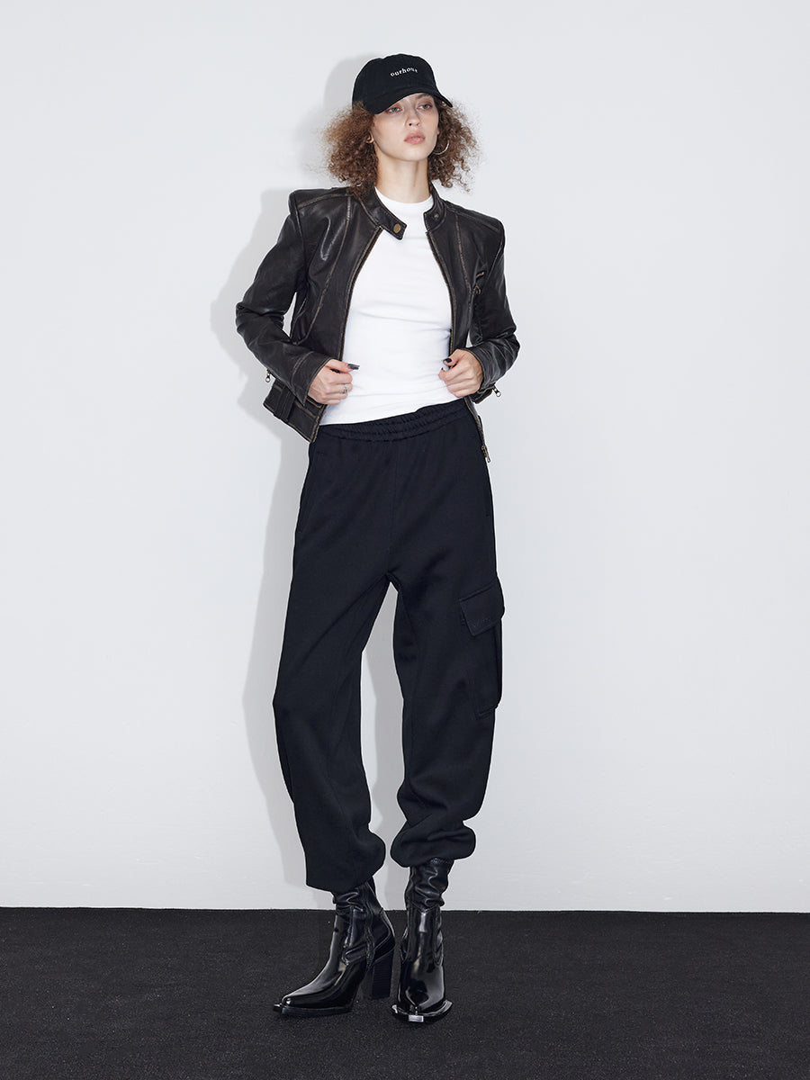 Side-Pocket Sporty Casual Loose Jogger-Patns