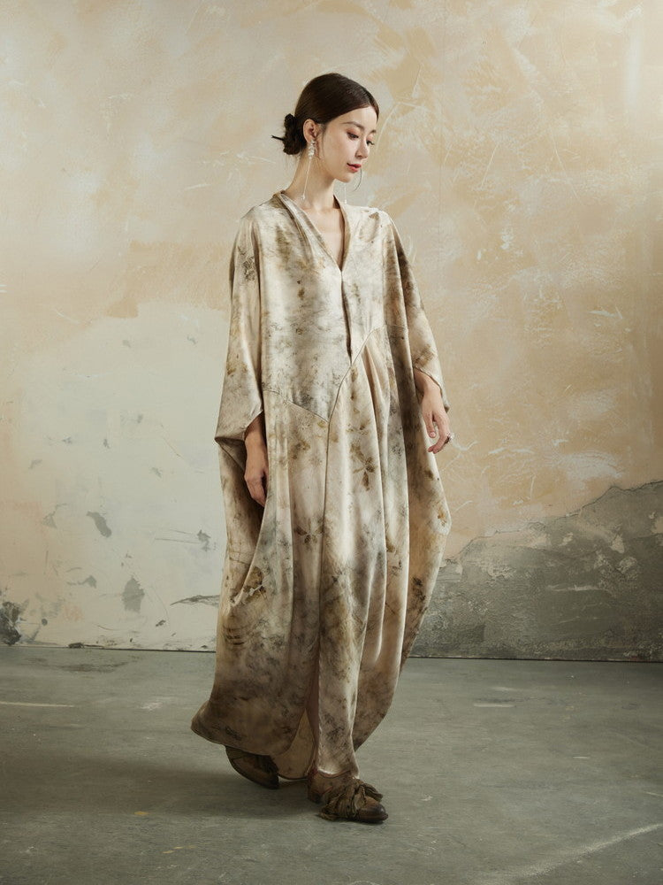 Tie-Dye Nichi Dolman Long Loose Cover Dress