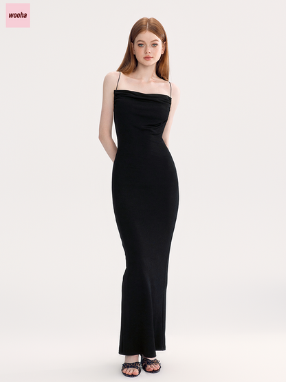 Back-Open Sexy Slim Gather Casmisole Dress