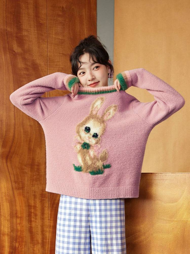 Retro Bunny Soft And Waxy Sweater