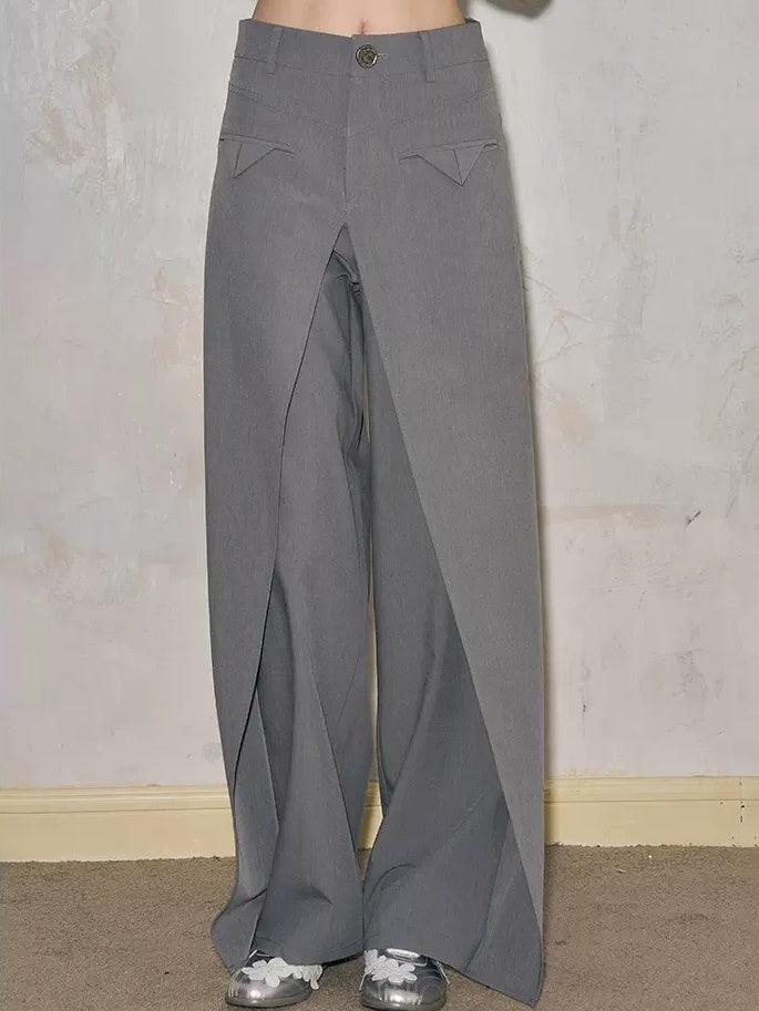 Three-dimensional Deconstructed Wide-leg Pants