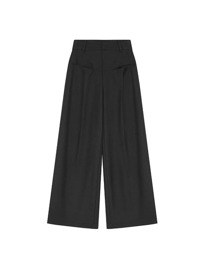 High Waist Front Pocket Drape Pants