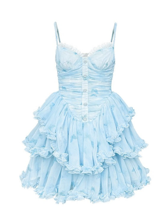 Butterfly Mirrorless Suspender Dress