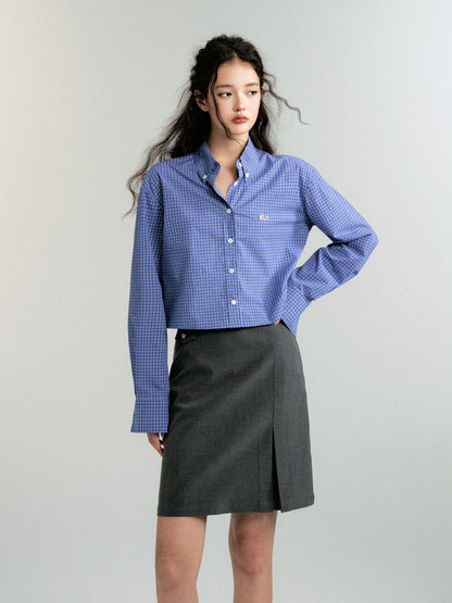 Checked Casual Loose Simple Shirt