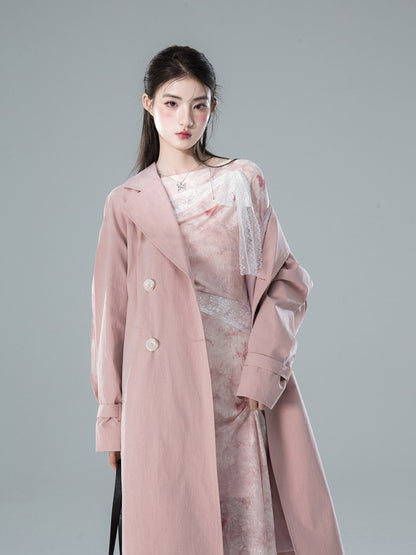 Long Classy Simple Oversize Trench-Coat