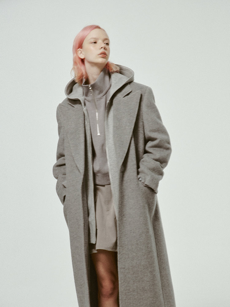 High-End Wool Simple Chic Long-Coat