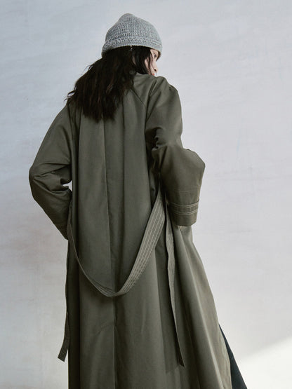 Chic Oversize Stitch Long-Coat