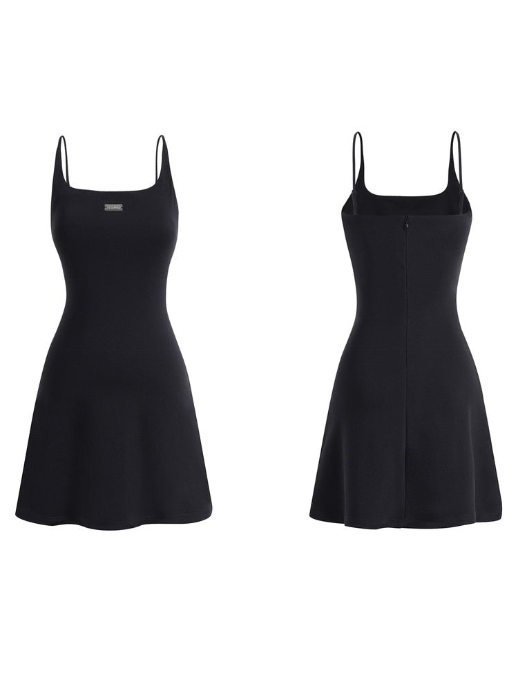 Flare Tight Camisole Simple One-Piece