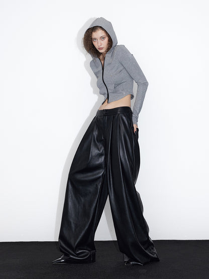 Leather Straight Smooth Cool Pants