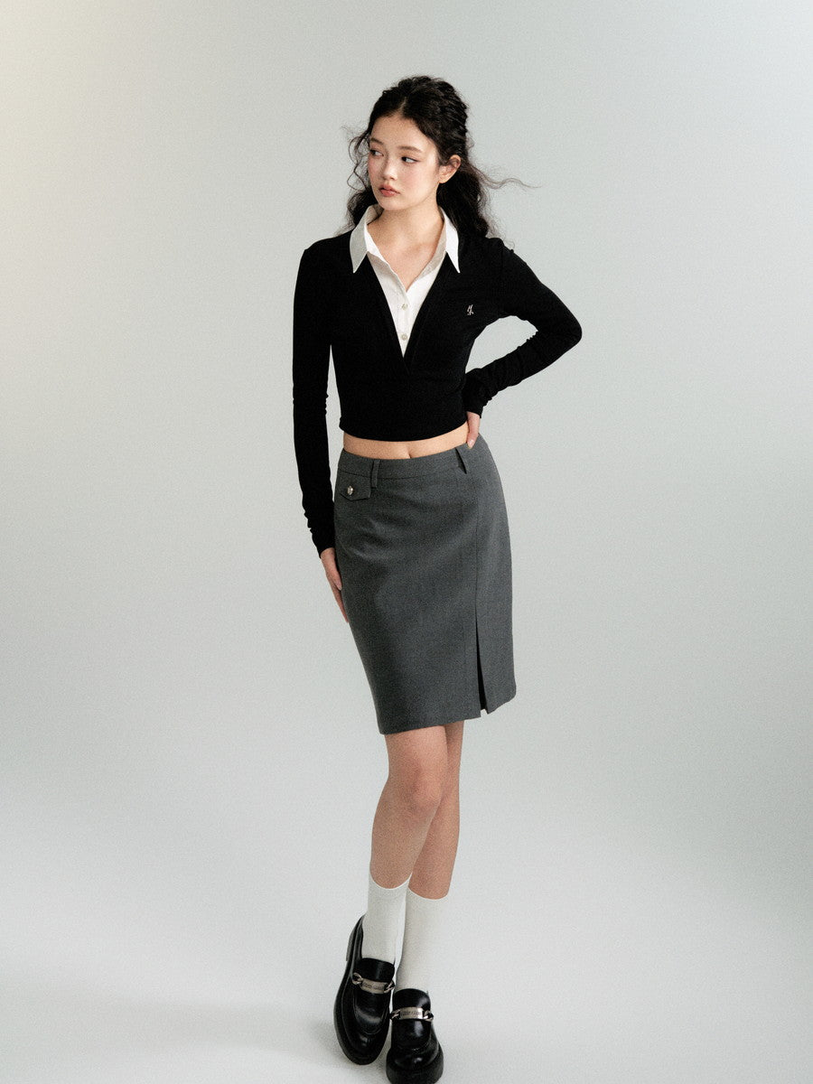 Docking Formal Classy Long-Sleeve Chic Knit