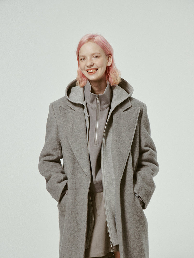 High-End Wool Simple Chic Long-Coat