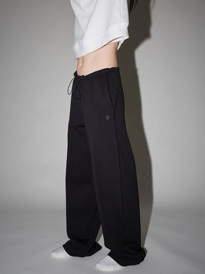 Simple Loose High-Waist Plain Wide-Pants