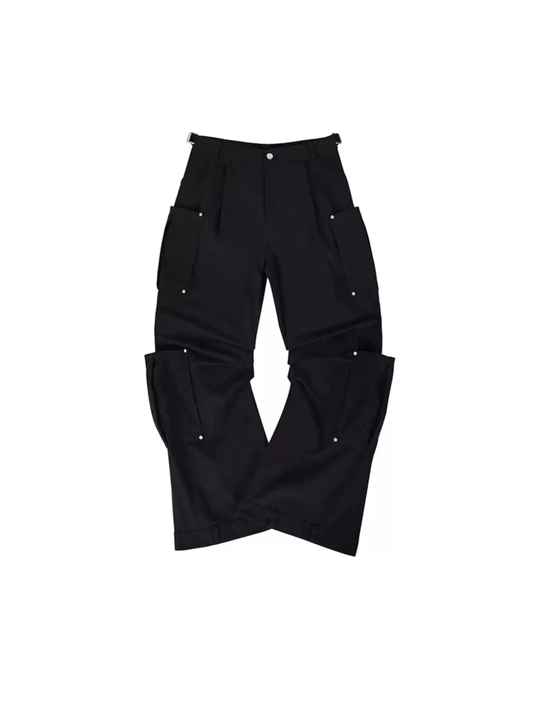 Unisex Nixhi Side-Pocket Loose Wide-Pants