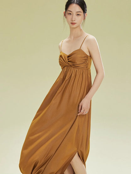 Twist Camisole Balloon Long Dress