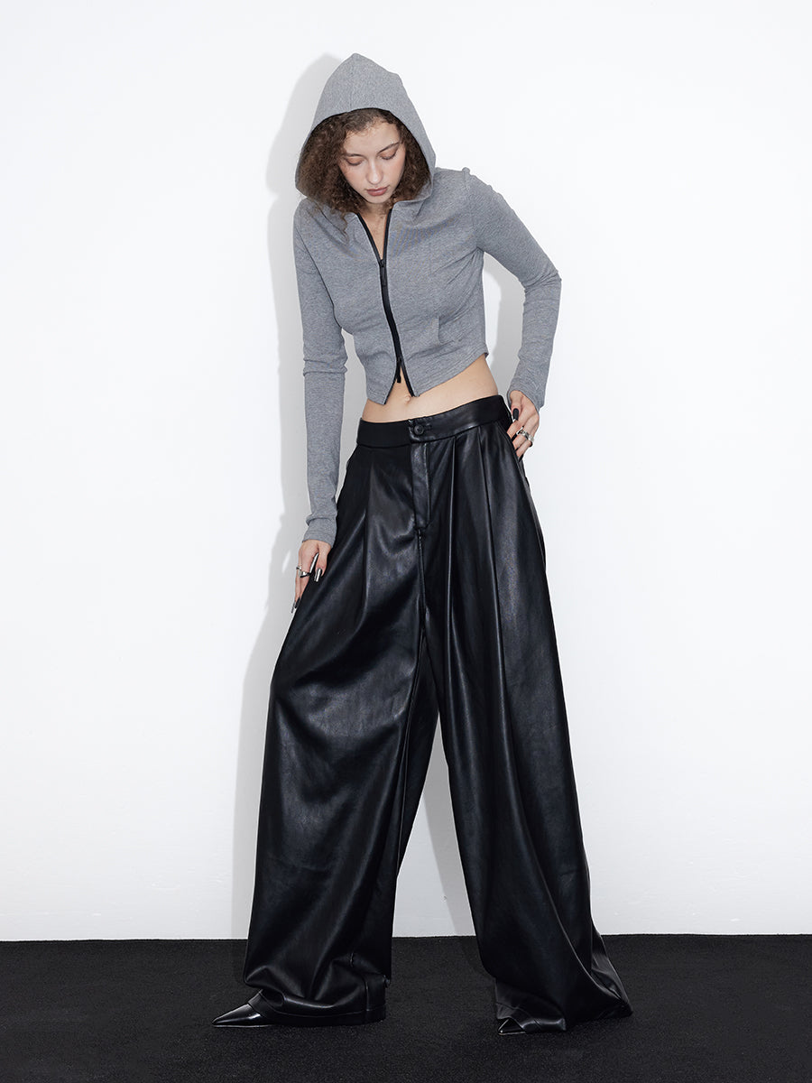 Leather Straight Smooth Cool Pants