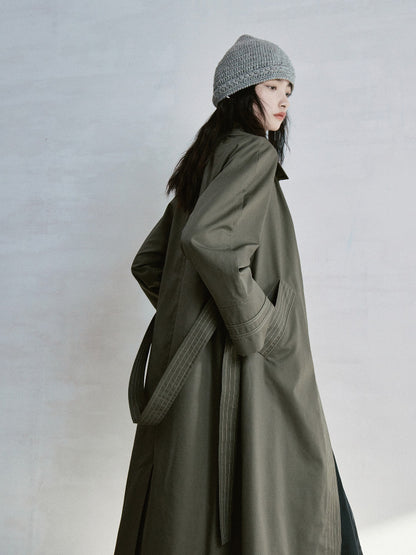 Chic Oversize Stitch Long-Coat