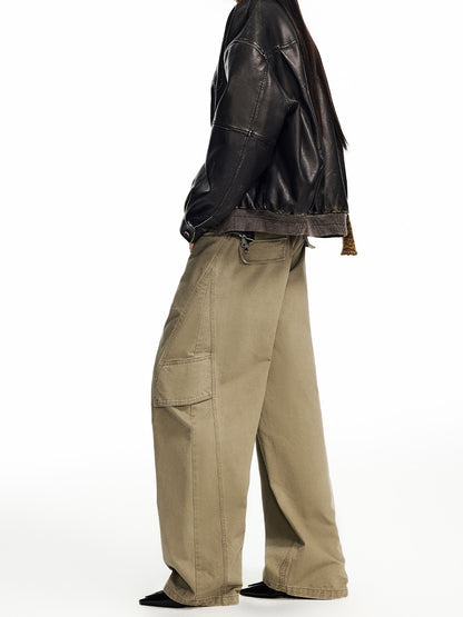 Straight Loose Wide Casual Simple Plain Pants