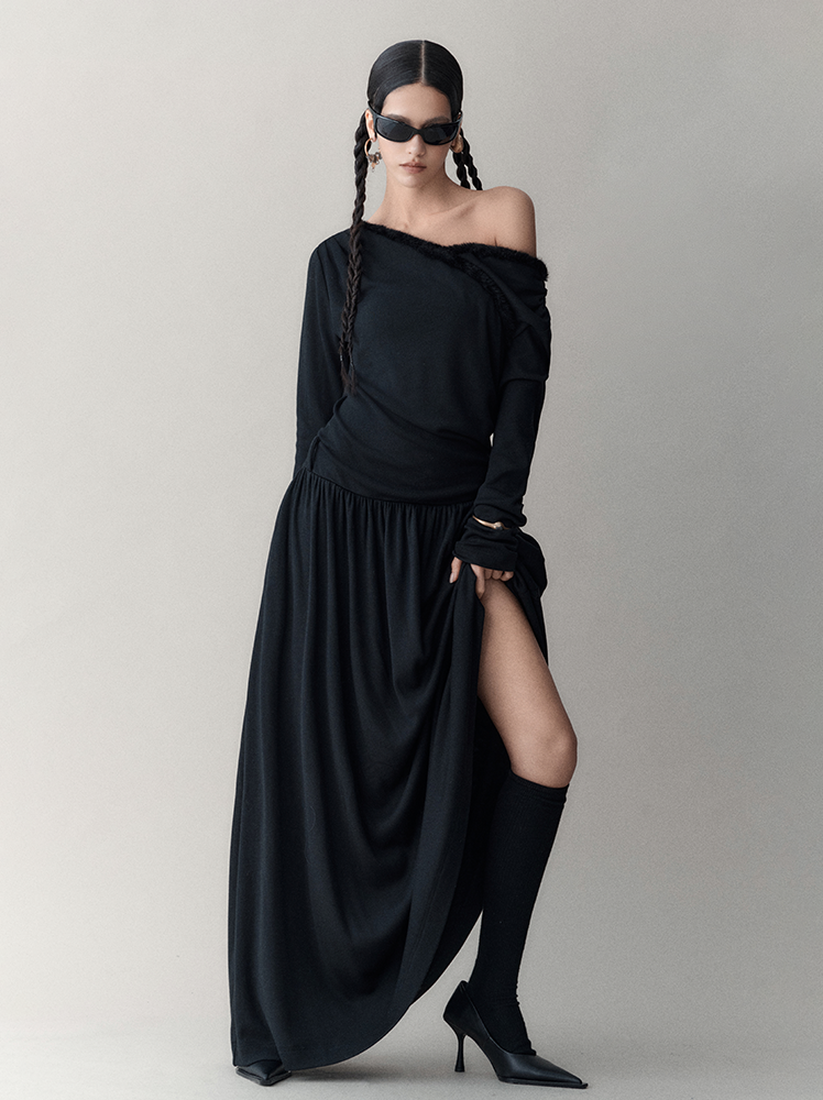 Long One-Shoulder Loose Chic One-Piece