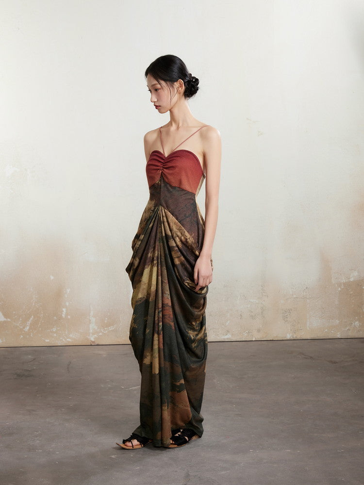 halter neck drape dress Oh Polly - Maxi Dress - Women - Polyester/Spandex - XXS