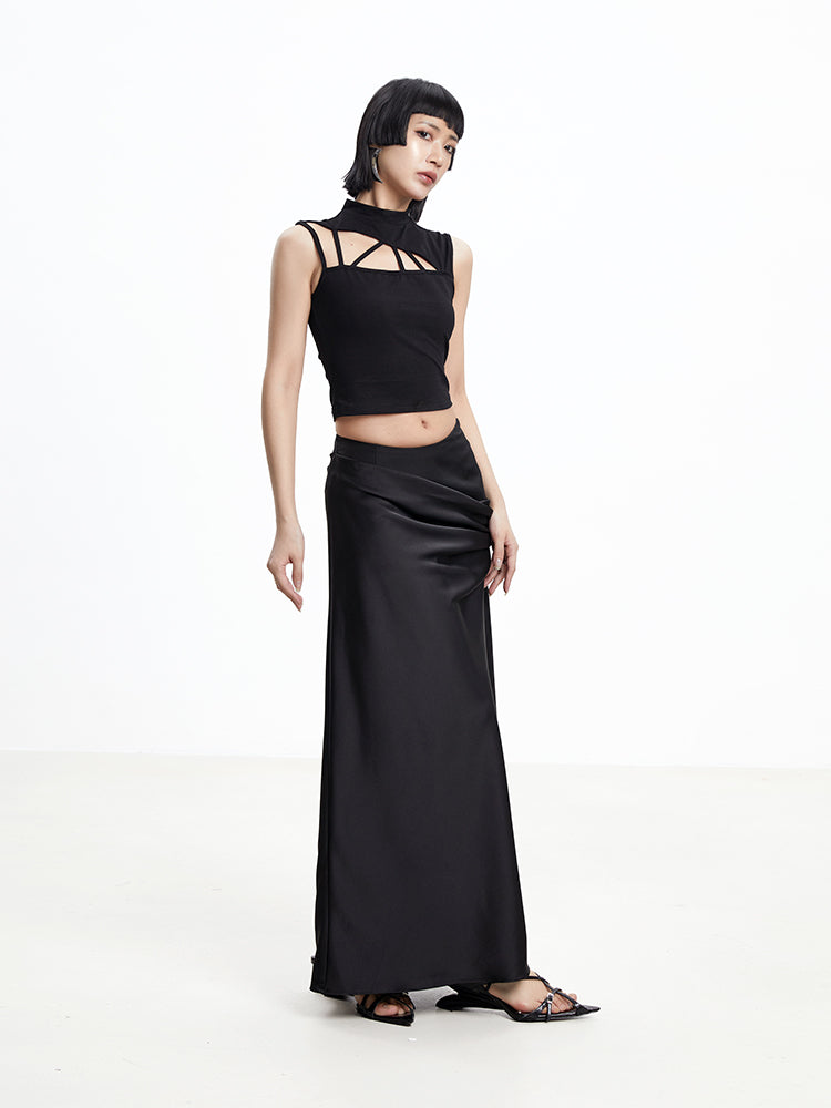 Nichi Asymemtry Cropped Tight Cutsew