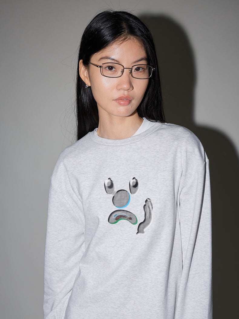 Sweat Character Pop Casual Crew-Neck Pullover