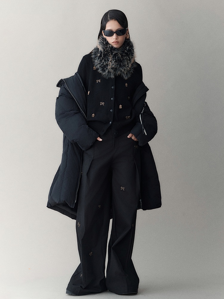 Quiltseil lange Baumwollstrecke Down-Coat