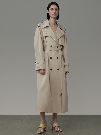 Long Formal Plain Classy Trench-Coat