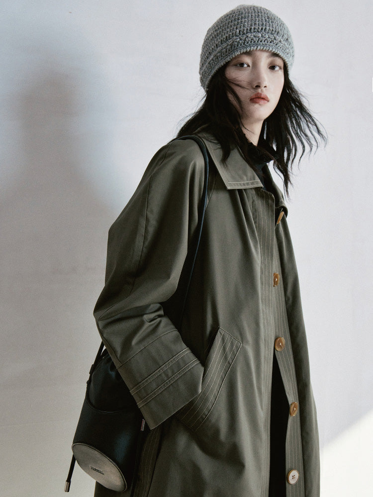 Chic Oversize Stitch Long-Coat