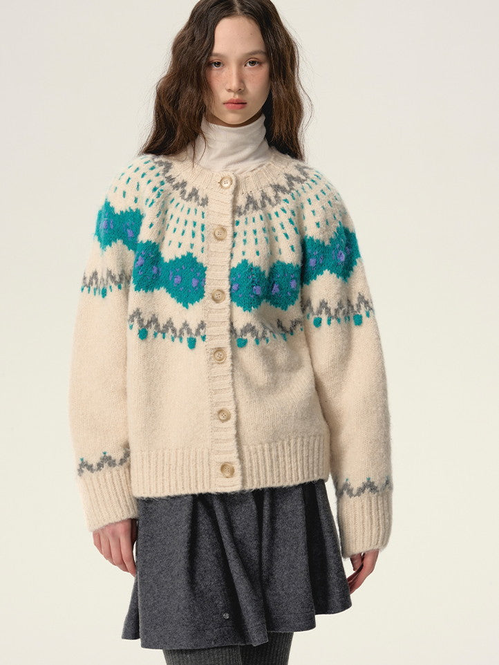 Retro Nordic Soft Hoodie-Muffler Knit