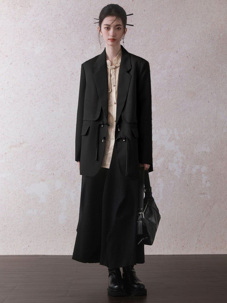 Jacket＆Long-Skirt Chic Simple Oversize Set-Up