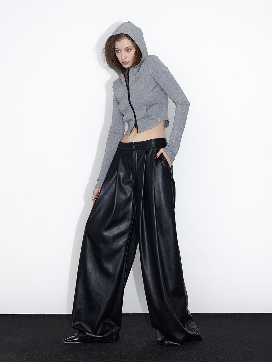 Leather Straight Smooth Cool Pants